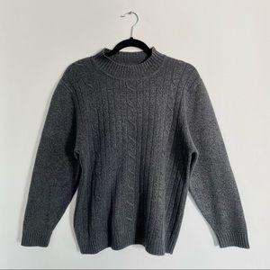 Grey Turtleneck Sweater